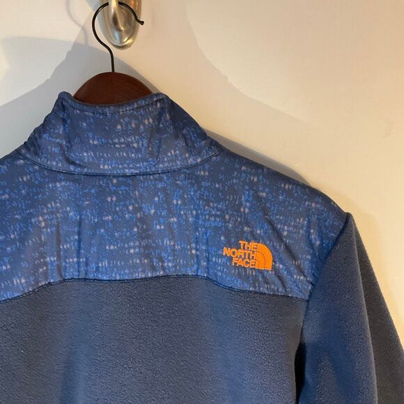 North Face Blue and Orange Full Zip Fleece Jacket, Medium. Gorpcore - Picture 4 of 13
